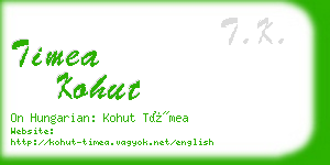 timea kohut business card